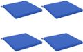 vidaXL - 4-Piece Zitkussens - SOEST - 4 st - 100% Polyester - Koninklijk Blauw