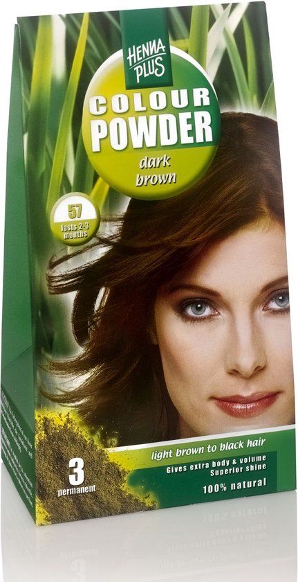 Hennaplus Colour Powder 57 Dark Brown - Hair Dye