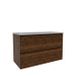 Saniclass Holz Pure Badkamermeubelset - 100x45x62cm - Vygo keramische wastafel - mat walnut pure