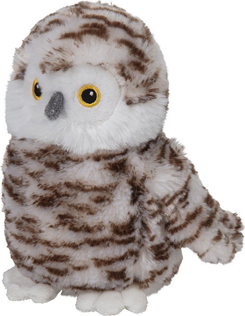 Nature Planet Pluche dieren knuffel Sneeuwuil 16 cm - Knuffeldier