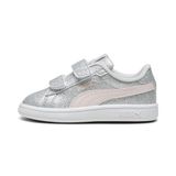 PUMA Smash 3.0 Glitz Glam V INF Babysneakers voor meisjes, glacial gray-Frosty Pink, maat 26