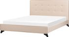 Beliani AMBASSADOR - Tweepersoonsbed - Beige - 160 x 200 cm - Stof