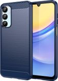 Techsuit Hoesje geschikt voor Samsung Galaxy A16 - Carbon Silicone Back Cover - Blauw