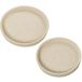 Set van 2 ronde keramische centra in ruw, 3 x 23 x 23 cm