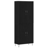 vidaXL Highboard Zwart Eiken 69,5 x 34 x 180 cm