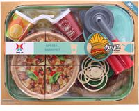 Merkloos Pizzaset Hout Meerkleurig