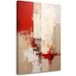 Tableau Abstraction Beige et Rouge 30x45