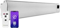 Klarstein Cosmic Beam Smart - chauffage infrarouge, chauffage électrique, chauffage sombre, IR Comfort Heat, WiFi: Klarstein App Experience, thermostat, minuterie, montage mural et plafond, 2400 W, blanc