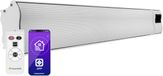 Klarstein Cosmic Beam Smart - chauffage infrarouge, chauffage électrique, chauffage sombre, IR Comfort Heat, WiFi: Klarstein App Experience, thermostat, minuterie, montage mural et plafond, 2400 W, blanc