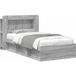 Vidaxl Cadre de lit avec rangement Sonoma gris 80 x 200 cm