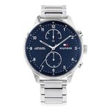Tommy Hilfiger Mens multi wijzerplaat quartz horloge met roestvrij stalen band 1791575, Armband