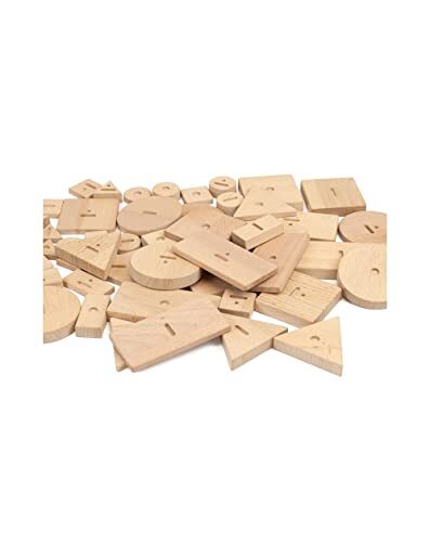 Andreu Toys - Sensory Logic Blocks Color Natural Wood, uniek (16122)