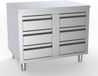 Combisteel Table de travail avec 6 tiroirs 1000 | Inox | 1000 mm largeur | 850 mm hauteur