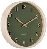 Karlsson Wandklok Nervadura - Donkergroen - Ø22cm