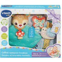 VTech Toudoux Geboortedoos – knuffeldier en rammelarmbanden (gerecyclede plastic flessen)