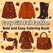 Cozy Girl Fall Fashion Coloring Book