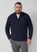 s.Oliver - Hommes - Pull en maille avec texture et col Troyer - Bleu marine - Taille XXL