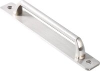 Schuifdeurgreep zilver 18cm - Hoexs - Zink/Verzinkt staal - incl. schroeven