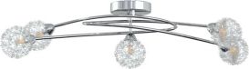 vidaXL Plafondlamp met gaasdraadkapjes 5xG9
