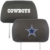 FANMATS 12496 Dallas Cowboys geborduurde hoofdsteun cover set, zwart, 2 stuks, 10 "x 14"