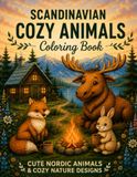 Scandinavian Cozy Animals: A Coloring Book of Cute Nordic Animals & Cozy Nature Design