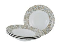 Creatable Stone Collection Siena 24707 set van 4 porseleinen pastaborden voor 4 personen, vaatwasser- en magnetronbestendig, gemaakt in Europa