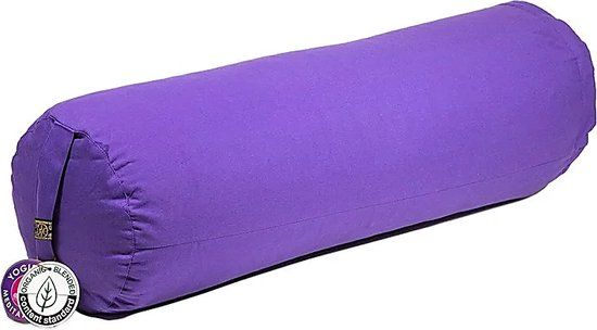 Yogi & Yogini Yoga Bolster - Biologisch Katoen - Violet - 60x16 cm