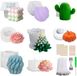 Unyqoos® Complete set van siliconen kaarsvormen voor creatieve doe-het-zelf projecten