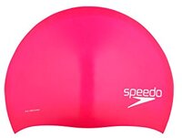 Speedo Unisex Silicone Long Hair Swim Cap - Pink - One Size