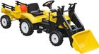 HOMCOM Kinderen Rijden-op Constructiewagen Metaal, Kunststof 167L x 41B x 52H cm Geel