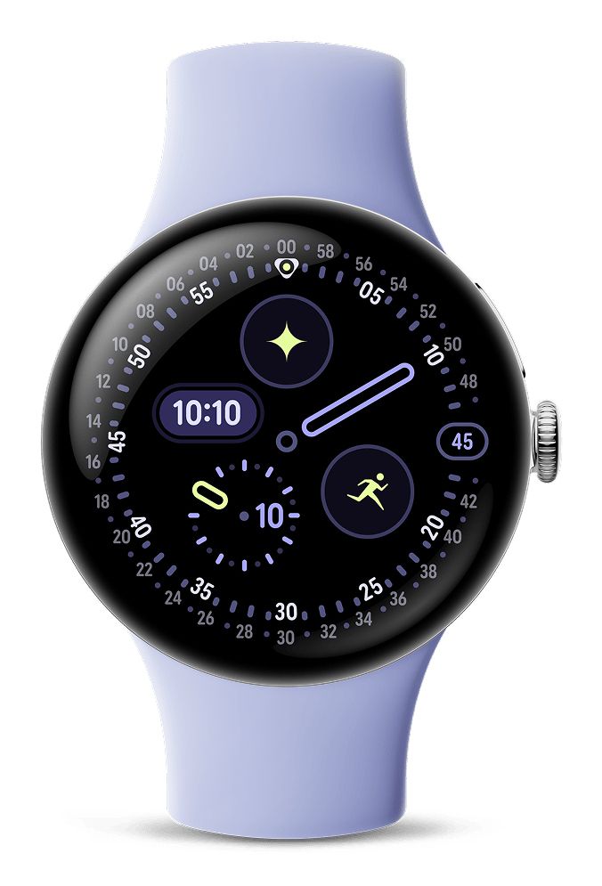 Google Pixel Watch 4 AMOLED 41 mm Digital Touchscreen Smartwatch - Zilver/Paars