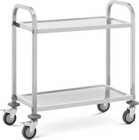 Royal Catering Serveerwagen - 2 planken - 95x50 cm - Oranje/Taupe