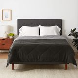 Amazon Basics Omkeerbaar Dekbed Zonder Hoes, 1-Persoons 140x200 cm, Grijs/Zwart
