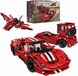 Mould King 10076 – Set de voitures de sport 3-en-1 – 718 pièces – Construisez une voiture, un camion ou un avion