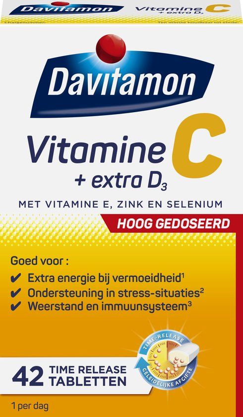 Davitamon Vitamine C Forte + Extra D3 Time-Release - 42 Tabletten