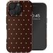 Selencia Vivid Backcover met MagSafe voor de Apple iPhone 16 Pro Max - Happy Dots Chocolate