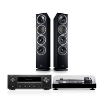 THEATER 500 Speaker Set with Denon DRA-900H Receiver and DUAL DT 500 Turntable