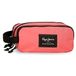 Pepe Jeans Aris Pennenetui, drievoudig, roze, 22 x 10 x 9 cm, polyester, Violeta, Drievoudige etui