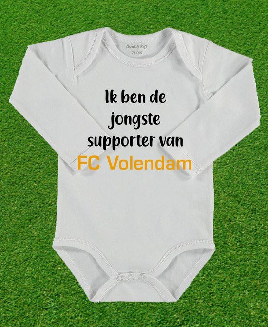 FC Volendam rompertje lange mouw wit maat 74/80 - Unisex baby