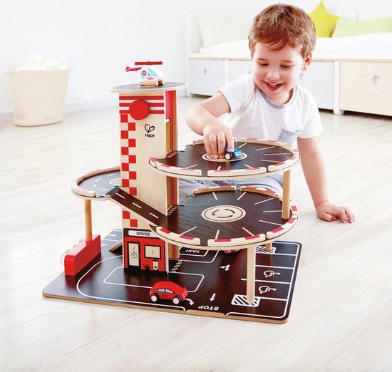 Hape Park & Go Garage - Houten Speelgoed Garage - 6943478004245