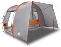 vidaXL Autotent 2-persoons waterdicht grijs en oranje