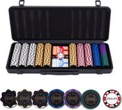 Longfield Pokerset 500 jetons 14 gram - Mallette en aluminium noir