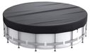 Couverture de piscine ronde - Protection de piscine - 370 x 20 cm - Étanche - Tissu Oxford - Résistant aux UV - Coupe-vent - Convient aux piscines hors sol