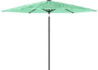 vidaXL Parasol met stalen paal 288x288x225 cm groen