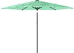 vidaXL Parasol met stalen paal 288x288x225 cm groen