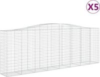 vidaXL Gabions - Set of 5 - 400x50x140/160 cm