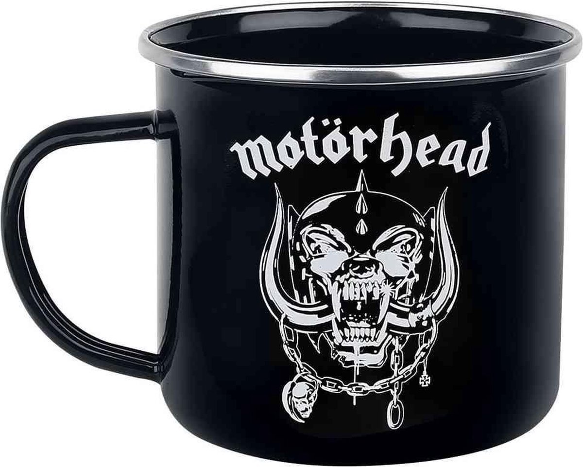 Plastic Head Motorhead Mok/beker LOGO (ENAMEL MUG) Zwart