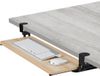 Relaxdays Toetsenbordlade - 65 x 24 cm - uitschuifbaar - klembaar - tot 15 kg - houtlook
