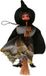 Merkloos / Sans marque Creation Gross Halloween horror decoratie heksen pop op bezem - 20 cm - zwart/grijs