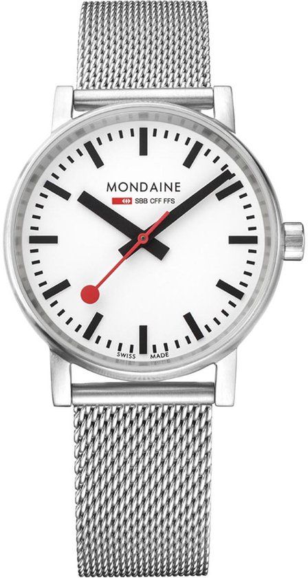Mondaine Evo2 Automatic MSE.35110.SM - Dameshorloge - 35 mm - Wit - Zilverkleurig - Staal